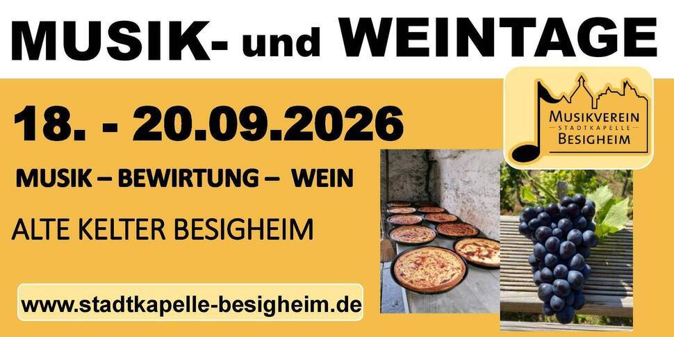 Musik- und Weintage 2026